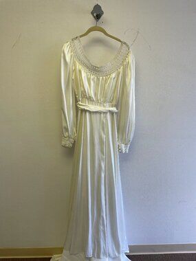 Vintage Satin Gown Size 6 Ivory